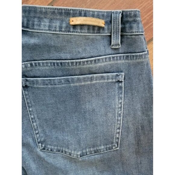 Soft Surroundings Jeans Womens 14P Blue Slim Leg High Rise Medium Stretch Denim - Picture 3 of 12